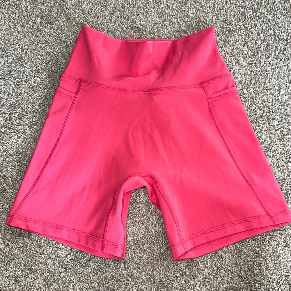 Fusion Mid Short Tights with Pockets - Hot Pink